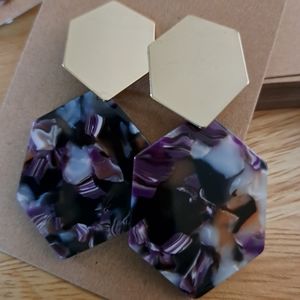 Handcrafted Acrylic post back Earrings
